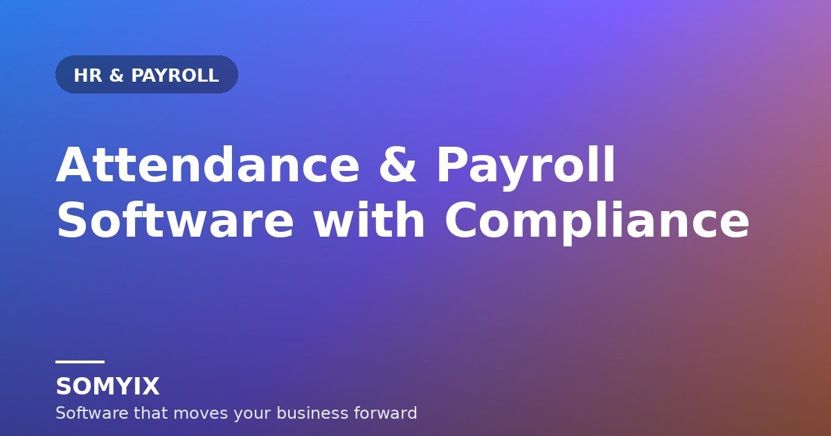 Attendance and Payroll Software: Automate Payroll, PF, ESI & Compliance